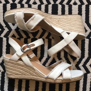 NWOT Lucky Brand Margaline Fringe Wedge Espadrilles Size 11